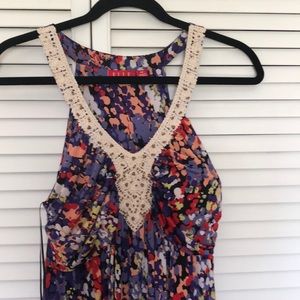 Floral maxi dress with halter neck